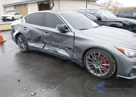 2019 Infiniti Q50 3.0T Red Sport 400 z USA, uszkodzony, nr VIN JN1FV7AR9KM760766